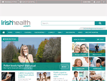 Tablet Screenshot of irishhealth.com